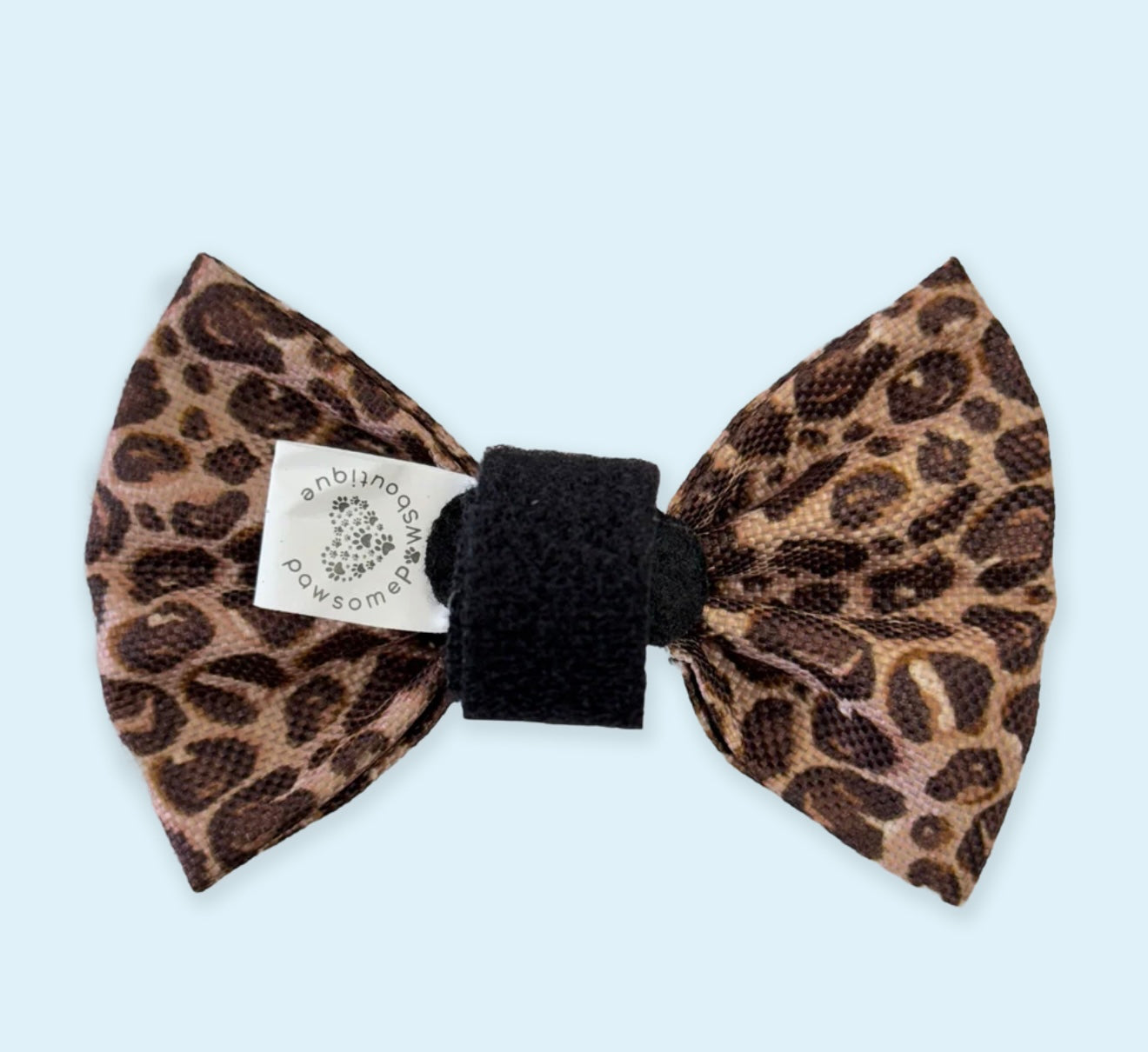 Leopard print bow tie