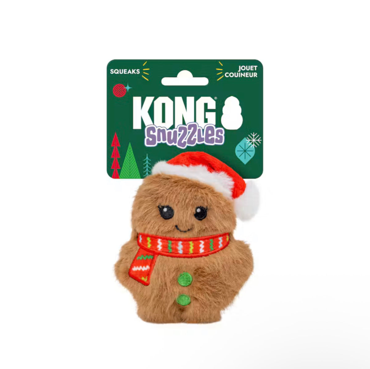 Kong snuzzles Gingerbread man