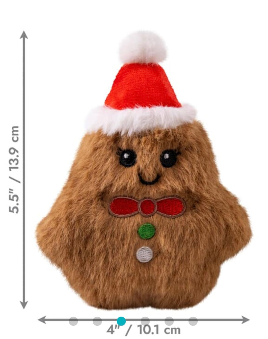 Kong snuzzles Gingerbread man