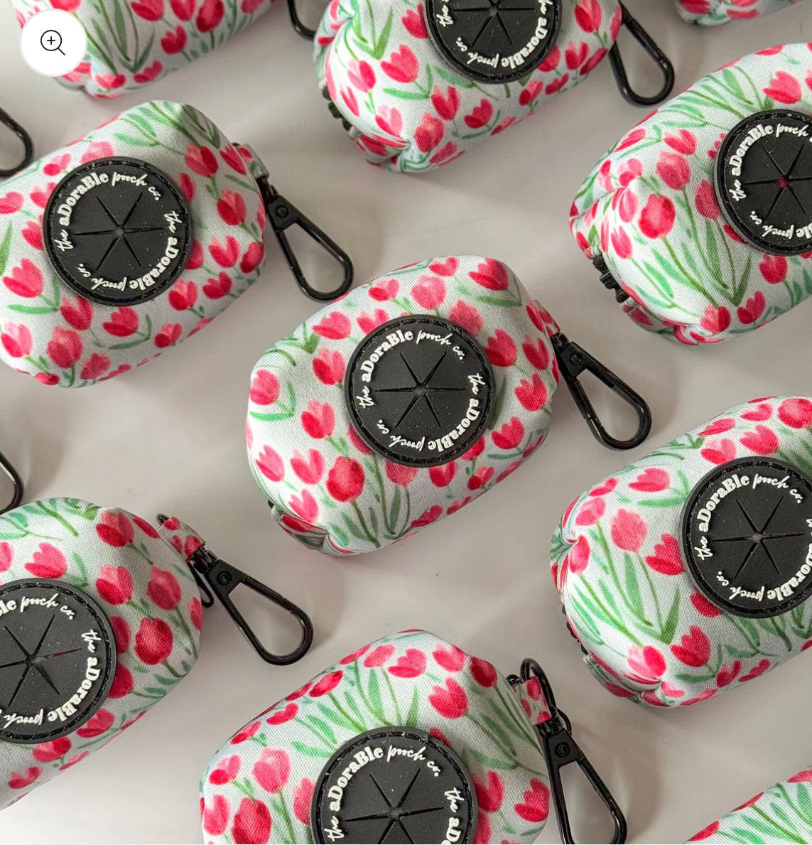 Timeless Tulips poop bag holder