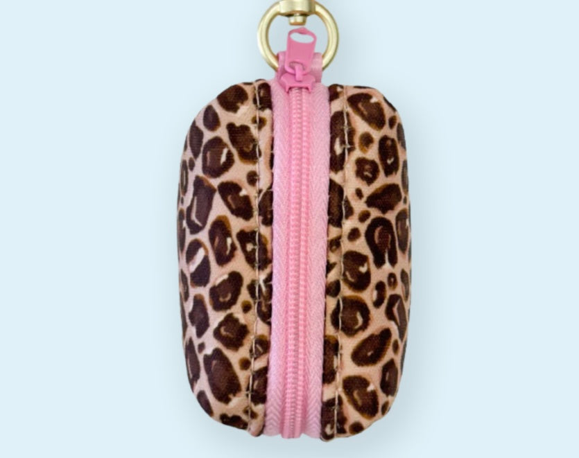 Leopard print poop bag holder