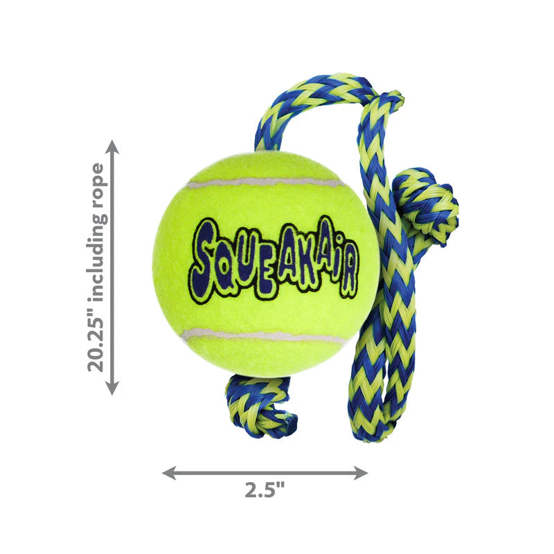 Kong Squeakair ball on rope