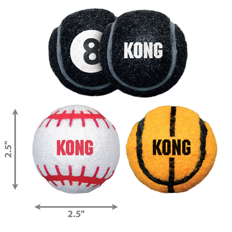 kong sport tennis balls 3pk