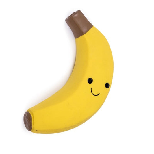Foodie Faces Banana Latex Dog Toy