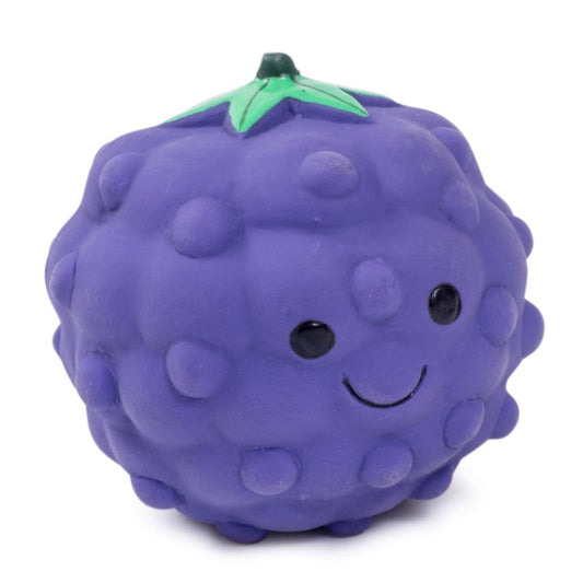 Foodie Faces Blackberry Latex Dog Toy