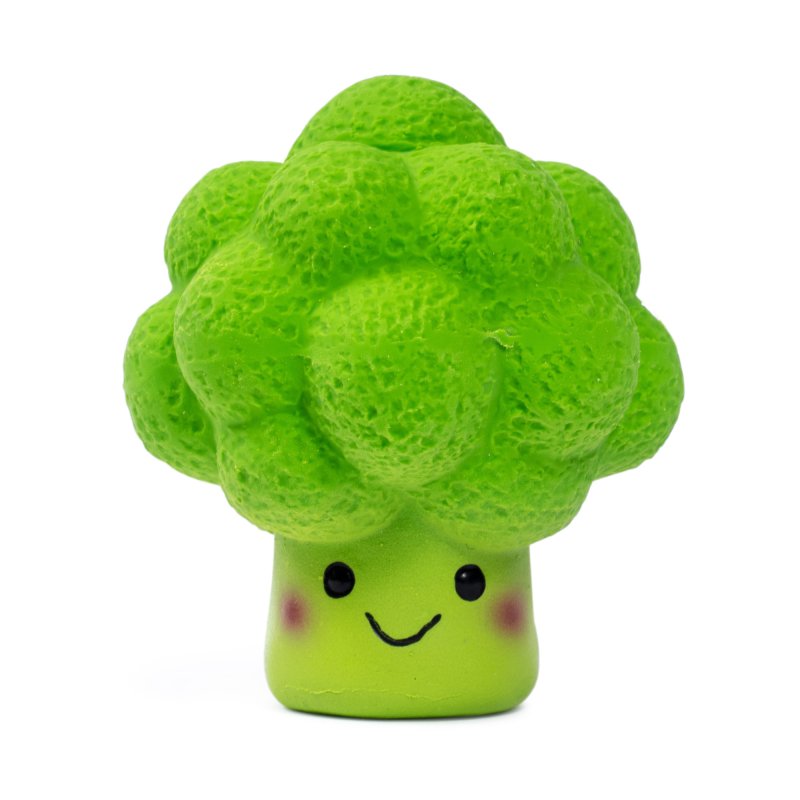 Foodie Faces Broccoli Latex Dog Toy