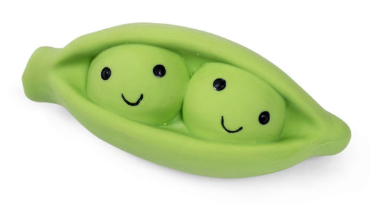 Foodie Faces Pea Pod Latex Dog Toy