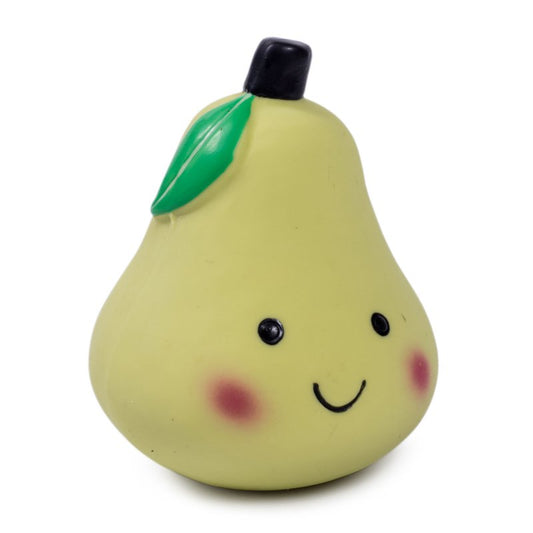 Foodie Faces Pear Latex Dog Toy