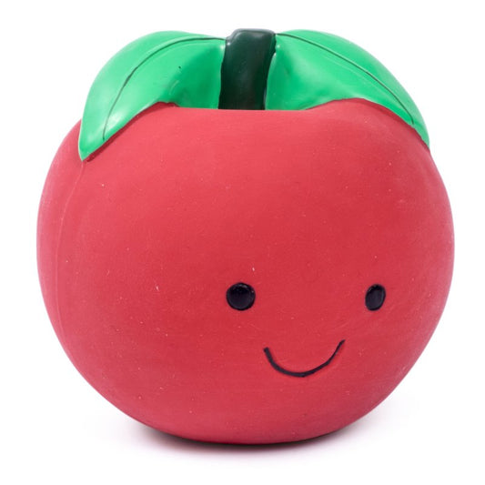 Foodie Faces Tomato Latex Dog Toy