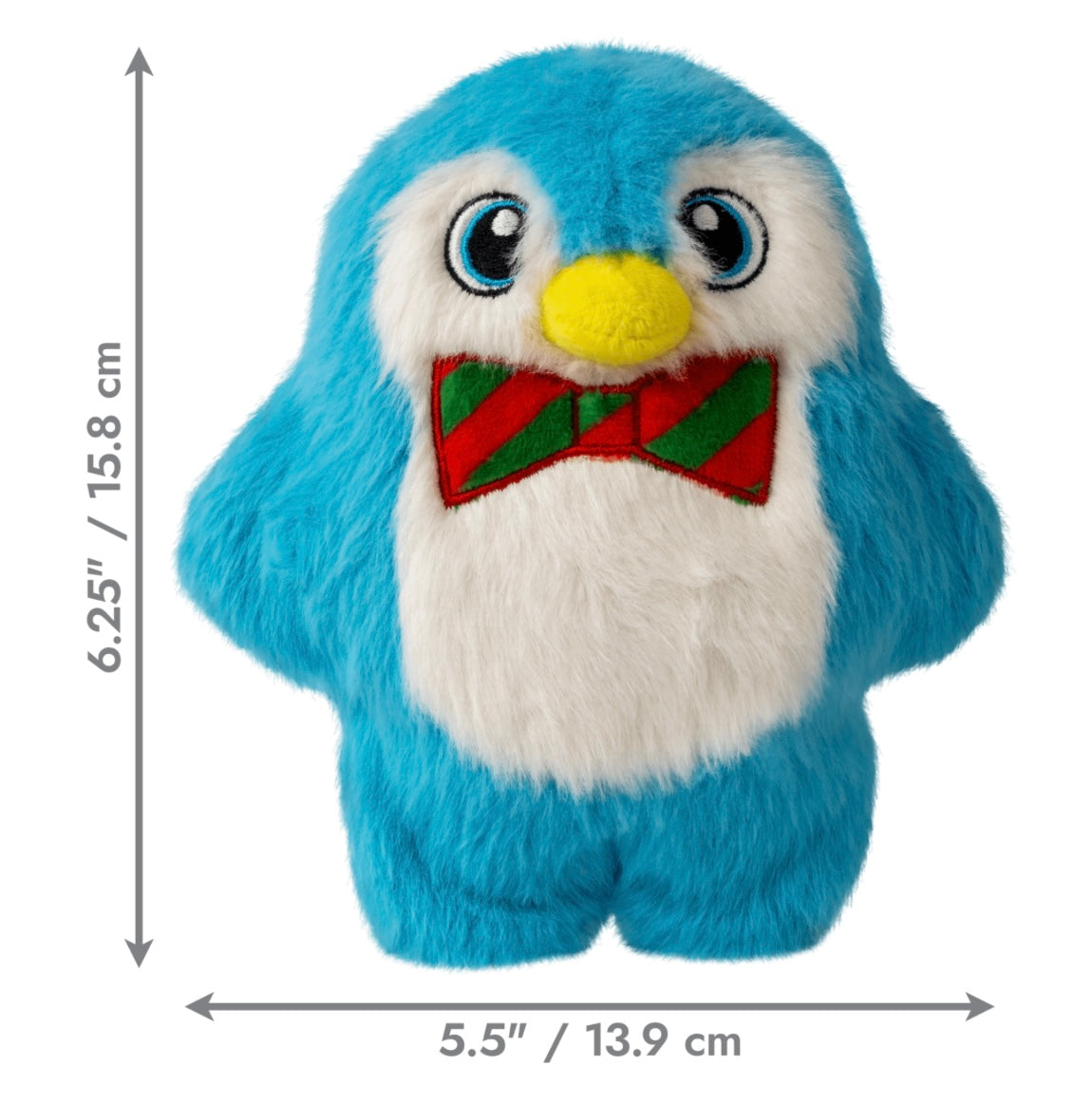 Kong snuzzles penguin with squeak