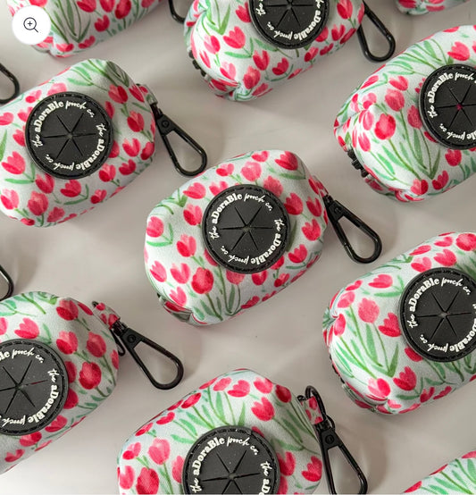 Timeless Tulips poop bag holder