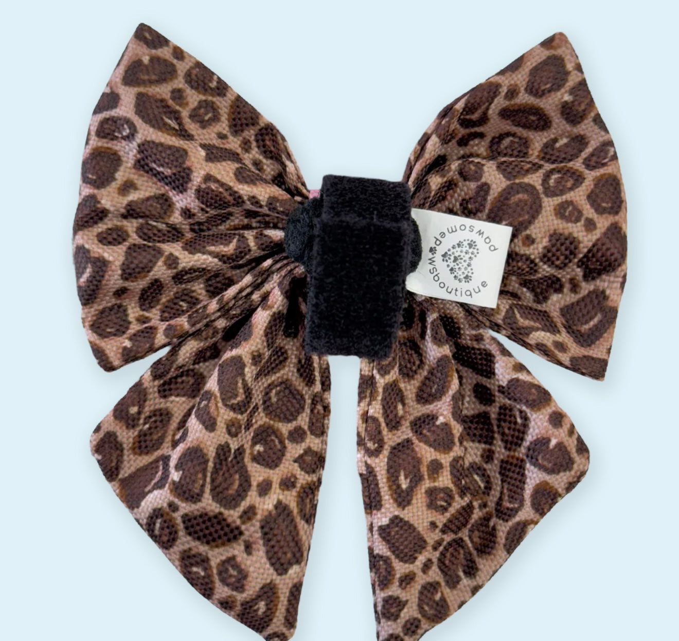 Leopard print Sailor bow