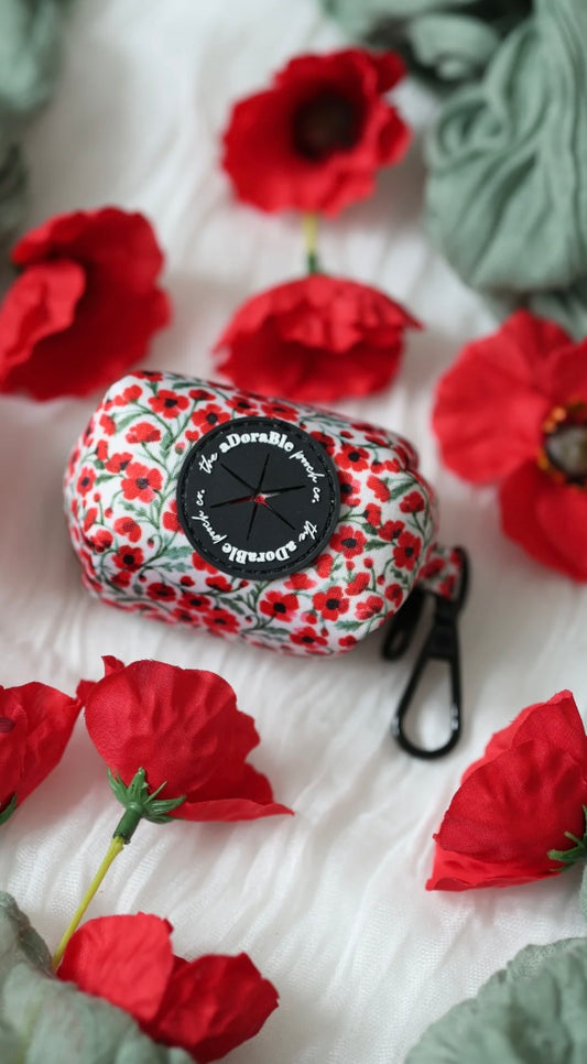 Painted Poppies poop bag holder