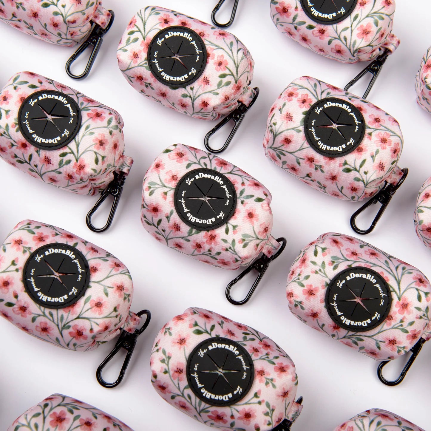 Blushing blossoms poop bag holder