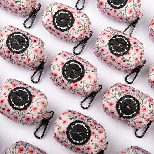 Blushing blossoms poop bag holder