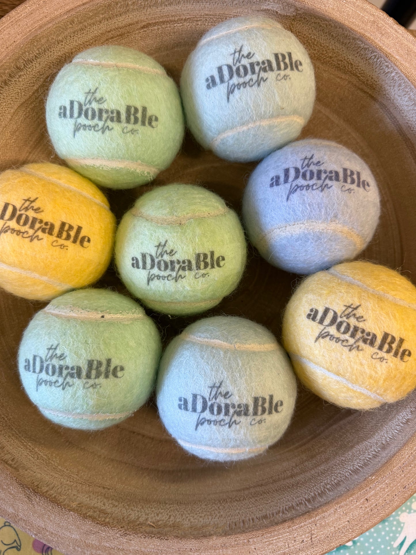 Adorable pooch tennis ball