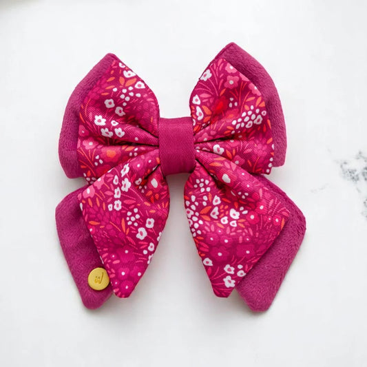Notting Hill Raspberry butterfly bow