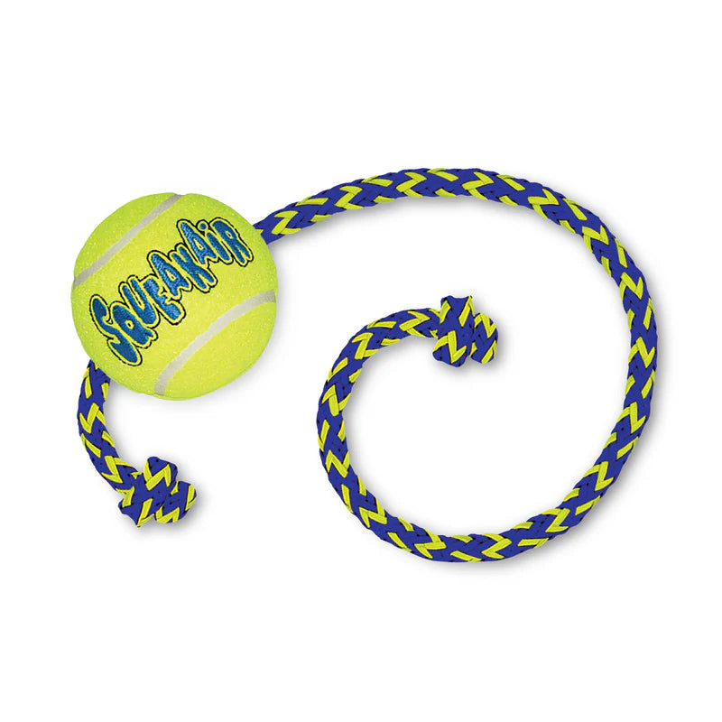 Kong Squeakair ball on rope