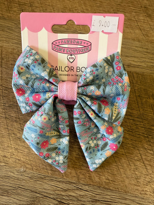 Whimsical Wildflowers sailor bow